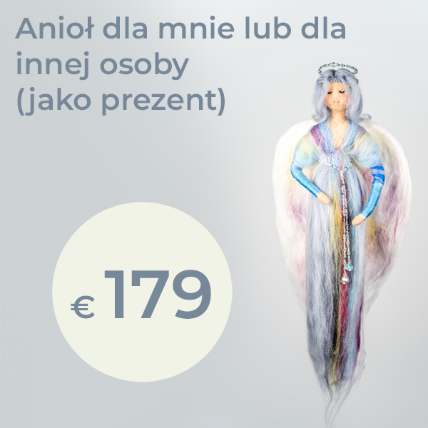 Twój osobisty anioł stróż – ręcznie wykonany z najdelikatniejszej wełny. Ten anioł stróż powstaje w pełnej miłości, starannej i szczegółowej pracy ręcznej, niosąc w sobie dokładnie te cechy, które ma Tobie podarować. Na podstawie Twojej daty urodzenia otrzymuje indywidualne, energetyczne znaczenie – dzięki temu każdy anioł staje się niepowtarzalnym towarzyszem. Z przyjemnością nadam Twojemu aniołowi także osobisty charakter: kolory, detale lub wyjątkowe życzenia mogą zostać uwzględnione zgodnie z Twoimi preferencjami. To wspaniały, pełen symboliki prezent dla bliskich, przyjaciół – lub dla samej/samego siebie. Długość: ok. 30 cm